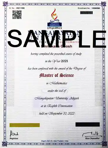 mangalayatan university certificate
