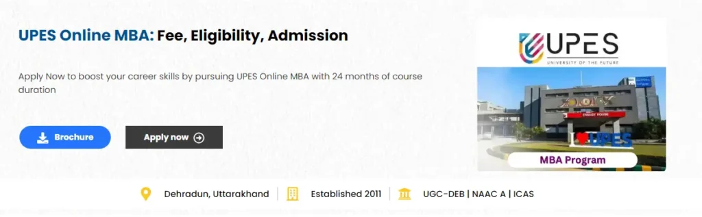 upes online mba