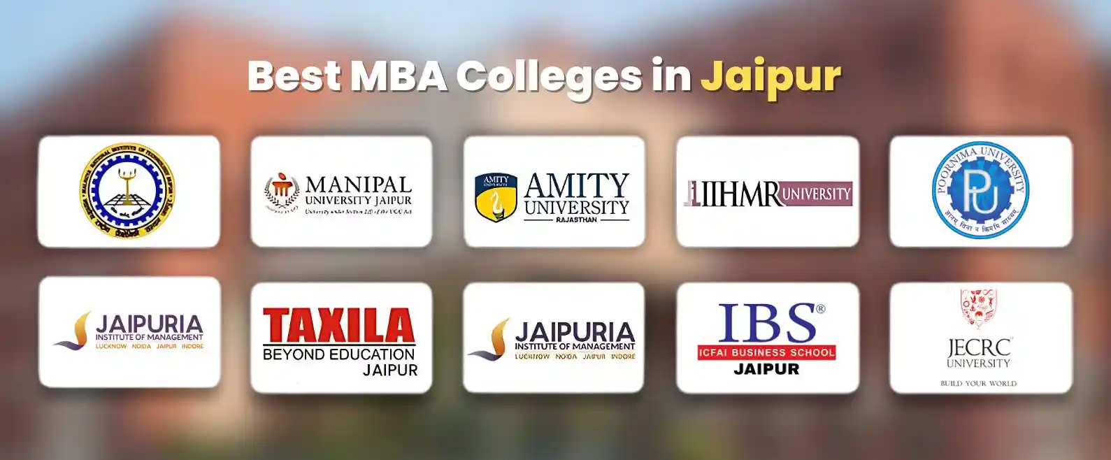 Best MBA Colleges in Jaipur