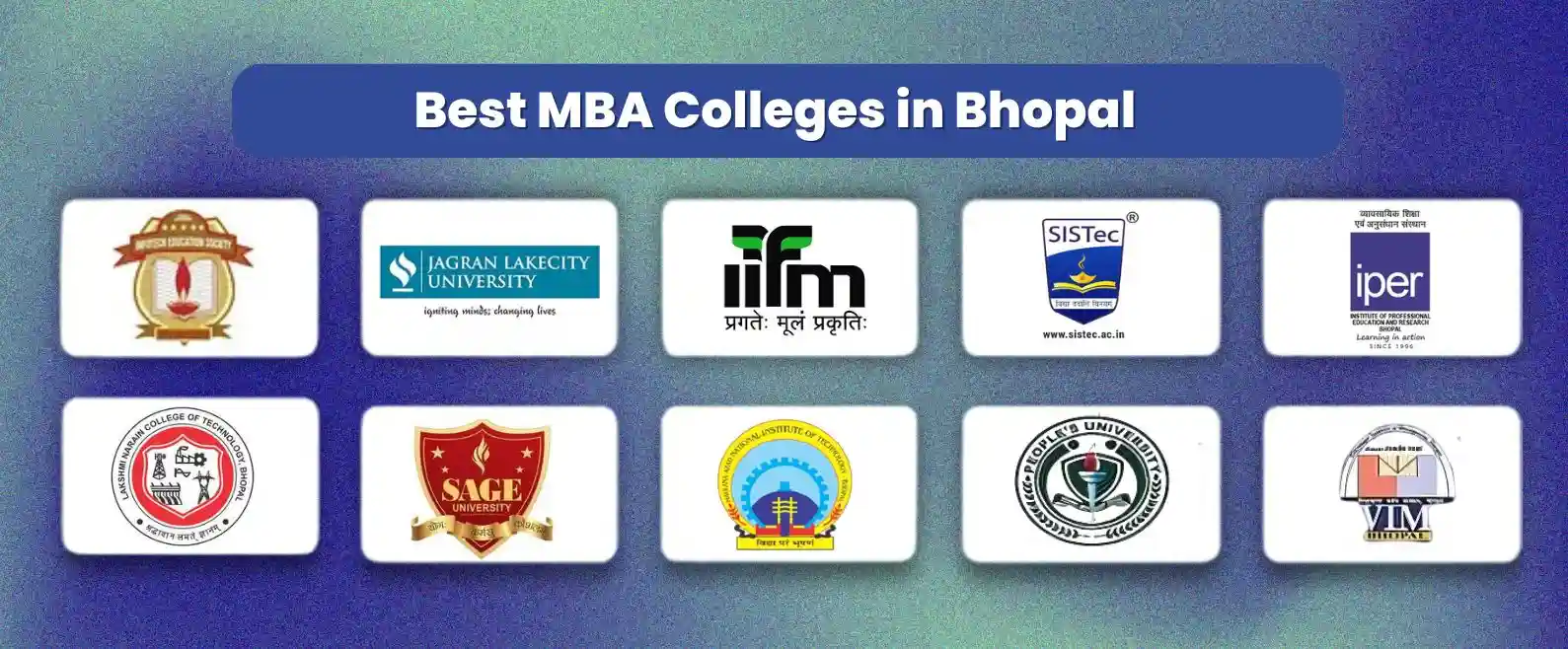 list of 10 mba colleges in bhopal